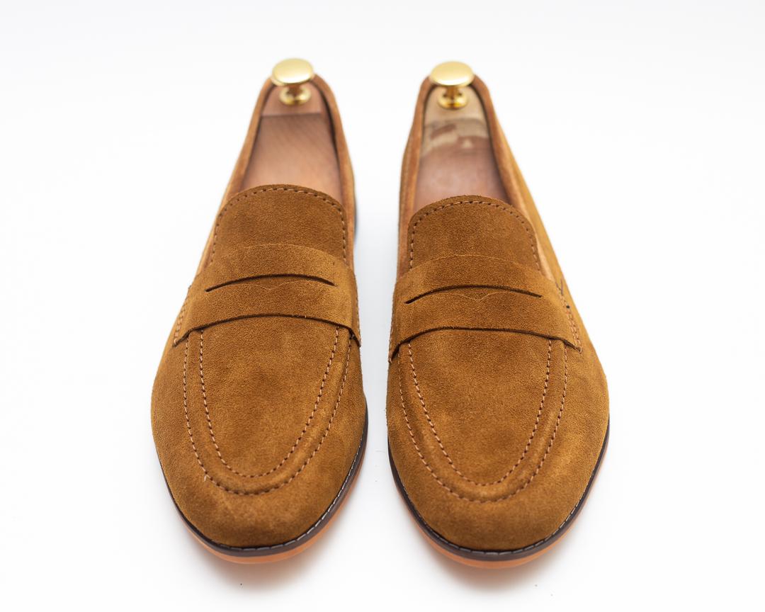 Suede Penny Tan Brown Suede penny tan brown